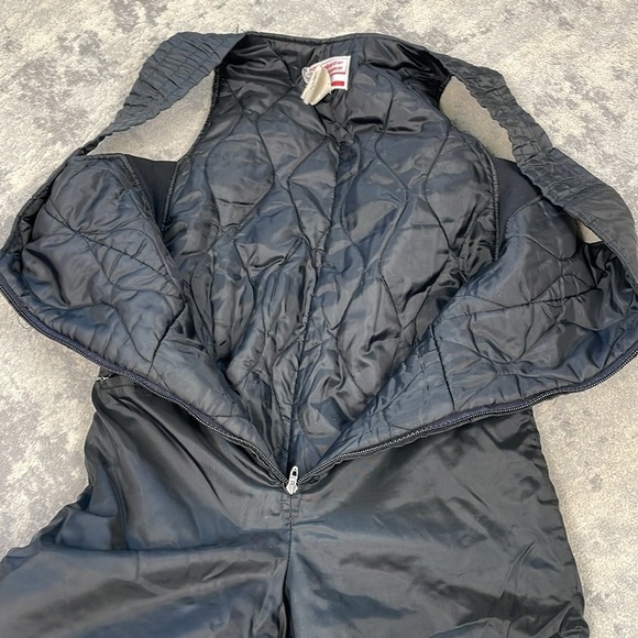 Vintage Bombardier Sportwear Insulated Ski Snow Bib Black Made in USA - Picture 13 of 14
